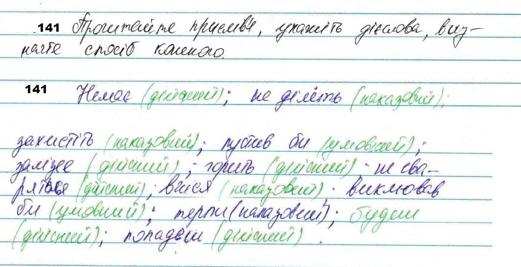 Вправа 141 українська мова 7 клас Глазова 2020