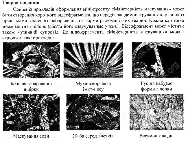 Параграф 35 творче біологія 7 клас Остапченко 2015