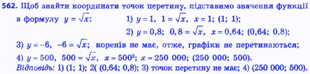 Вправа 562 алгебра 8 клас Мерзляк 2016