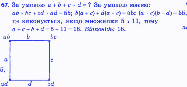 Вправа 67 алгебра 8 клас Мерзляк 2016