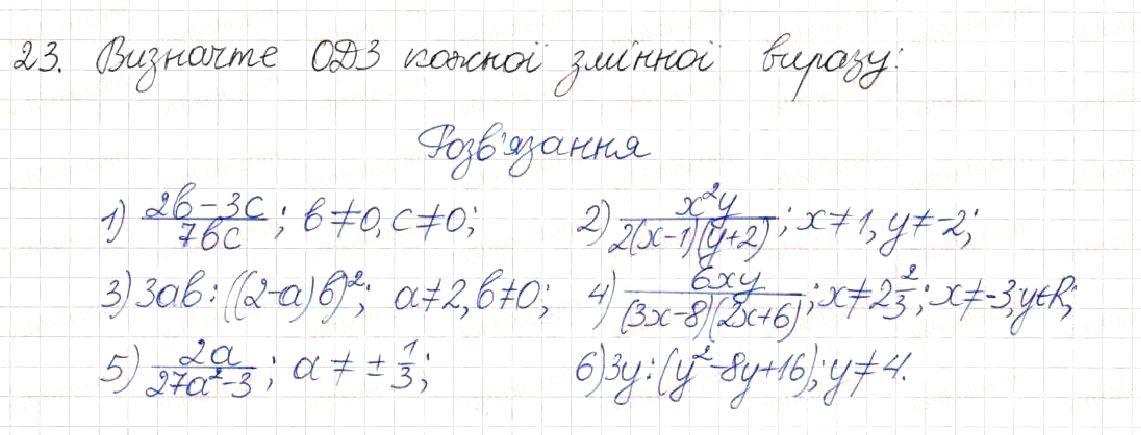 Вправа 23 алгебра 8 клас Будна Тарасенкова Коломієць 2016