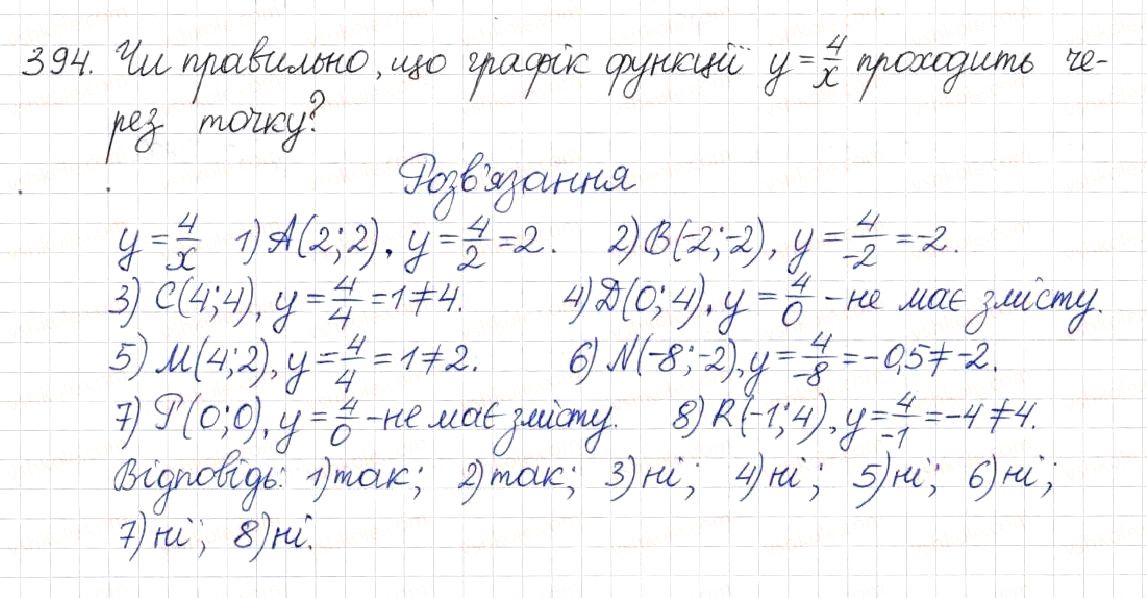 Вправа 394 алгебра 8 клас Будна Тарасенкова Коломієць 2016