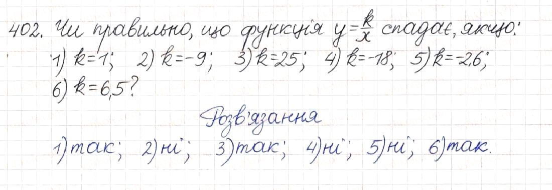 Вправа 402 алгебра 8 клас Будна Тарасенкова Коломієць 2016
