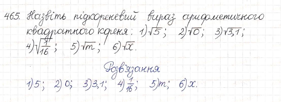Вправа 465 алгебра 8 клас Будна Тарасенкова Коломієць 2016