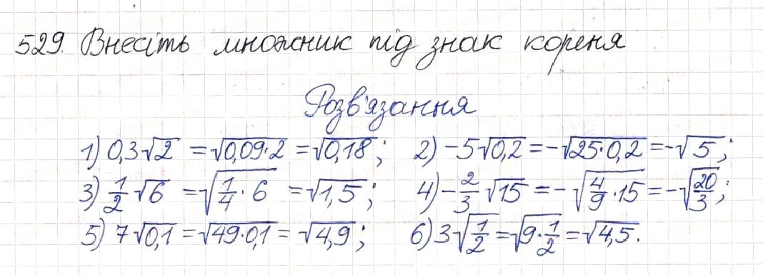 Вправа 529 алгебра 8 клас Будна Тарасенкова Коломієць 2016