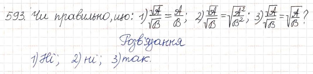 Вправа 593 алгебра 8 клас Будна Тарасенкова Коломієць 2016