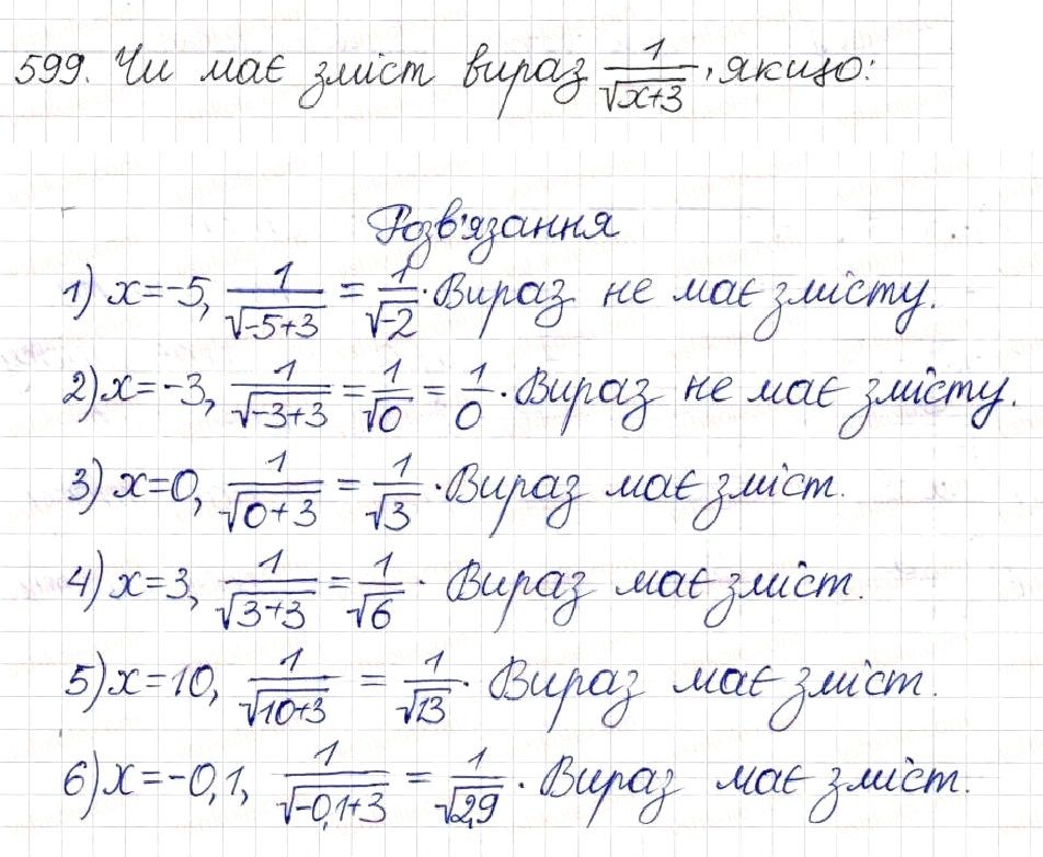 Вправа 599 алгебра 8 клас Будна Тарасенкова Коломієць 2016