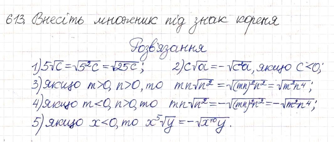 Вправа 613 алгебра 8 клас Будна Тарасенкова Коломієць 2016