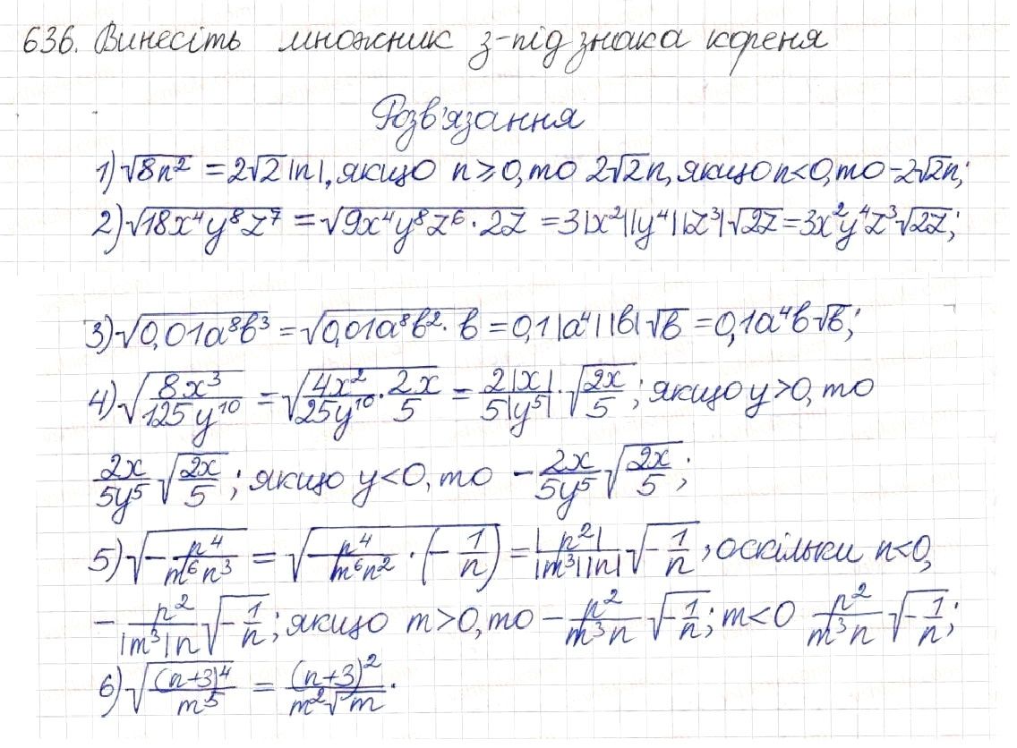 Вправа 636 алгебра 8 клас Будна Тарасенкова Коломієць 2016