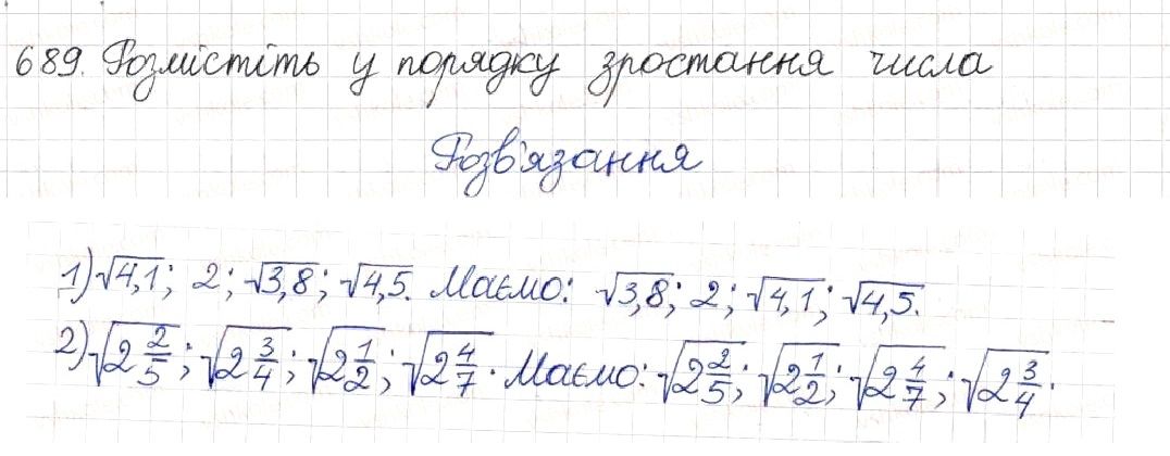 Вправа 689 алгебра 8 клас Будна Тарасенкова Коломієць 2016