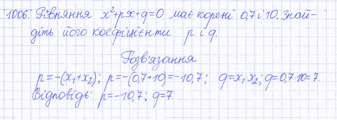 Вправа 1006 алгебра 8 клас Бевз 2016