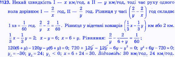 Вправа 1123 алгебра 8 клас Бевз 2016