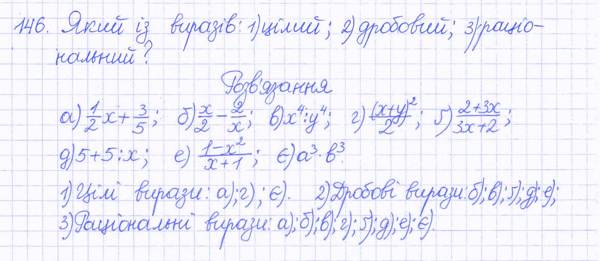 Вправа 146 алгебра 8 клас Бевз 2016