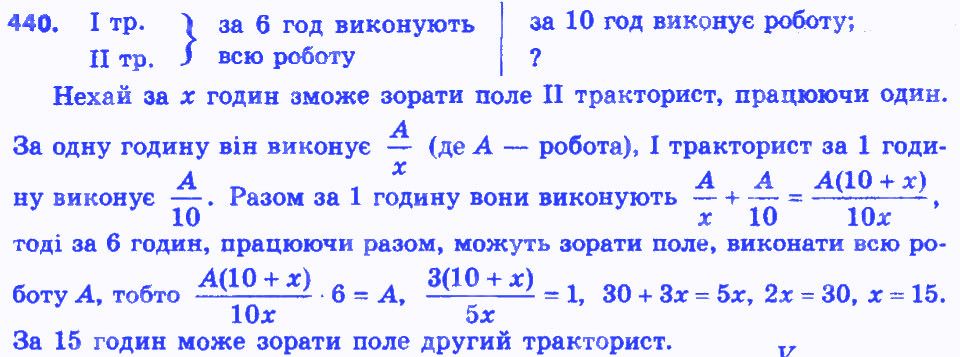 Вправа 440 алгебра 8 клас Бевз 2016