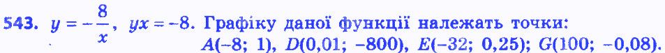 Вправа 543 алгебра 8 клас Бевз 2016