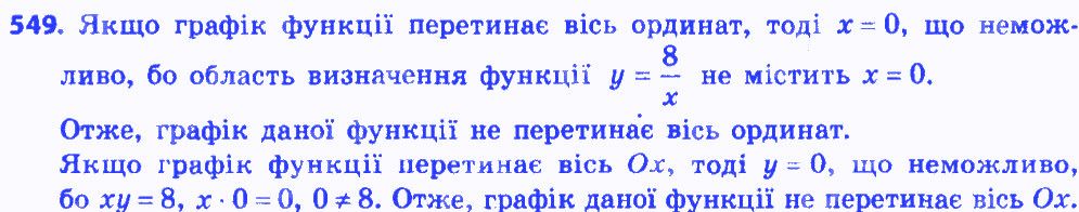 Вправа 549 алгебра 8 клас Бевз 2016