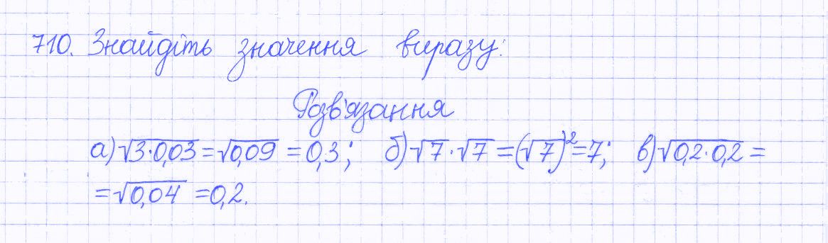 Вправа 710 алгебра 8 клас Бевз 2016