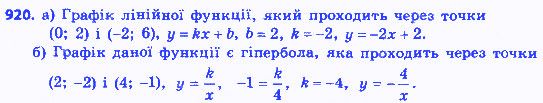 Вправа 920 алгебра 8 клас Бевз 2016