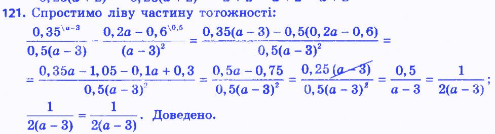 Вправа 121 алгебра 8 клас Істер 2016