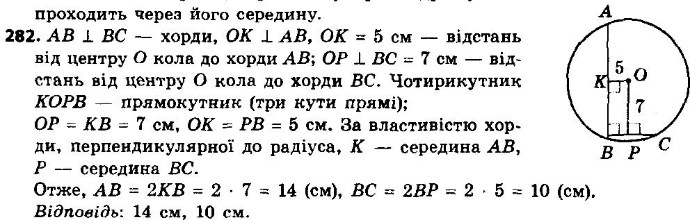 Вправа 282 геометрія 8 клас Істер 2016