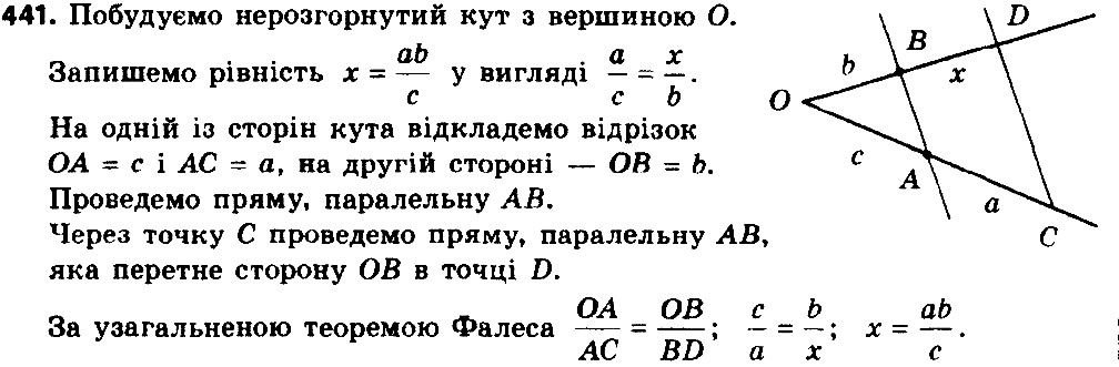 Вправа 441 геометрія 8 клас Істер 2016