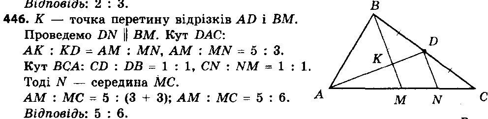 Вправа 446 геометрія 8 клас Істер 2016