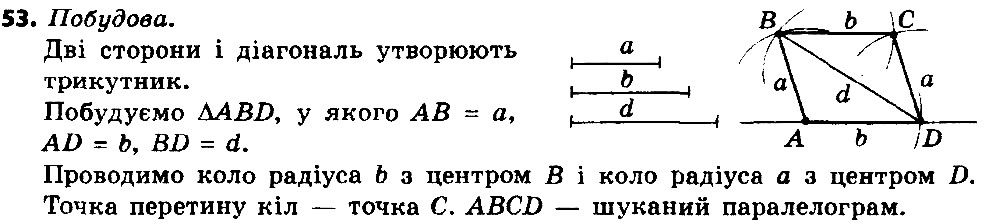 Вправа 53 геометрія 8 клас Істер 2016