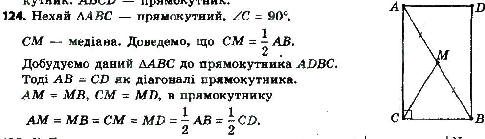 Вправа 124 геометрія 8 клас Мерзляк Полонскький Якір 2016