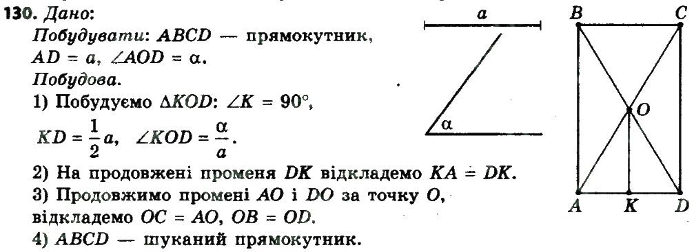 Вправа 130 геометрія 8 клас Мерзляк Полонскький Якір 2016