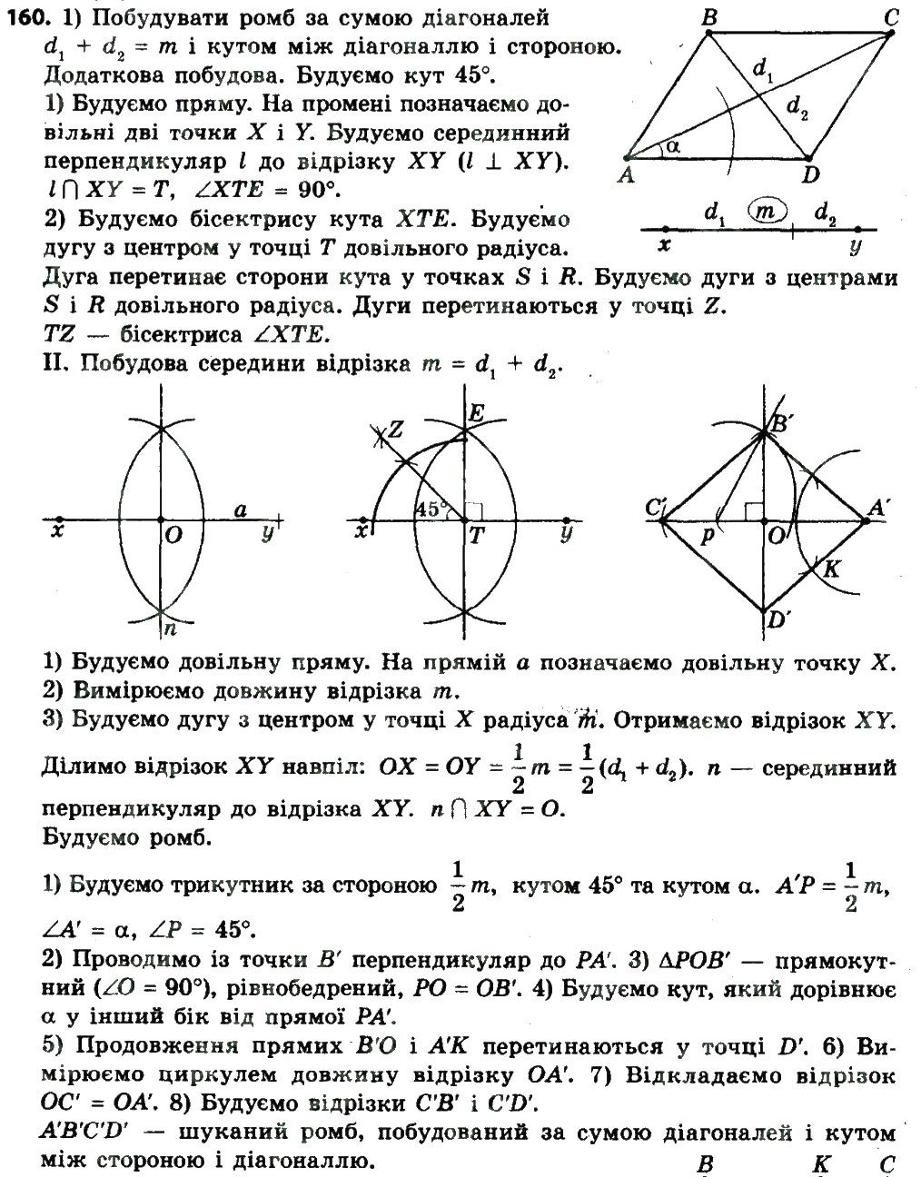 Вправа 160 геометрія 8 клас Мерзляк Полонскький Якір 2016