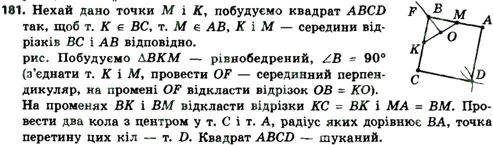 Вправа 181 геометрія 8 клас Мерзляк Полонскький Якір 2016