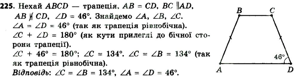 Вправа 225 геометрія 8 клас Мерзляк Полонскький Якір 2016
