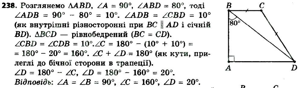 Вправа 238 геометрія 8 клас Мерзляк Полонскький Якір 2016