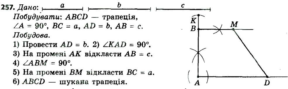 Вправа 257 геометрія 8 клас Мерзляк Полонскький Якір 2016
