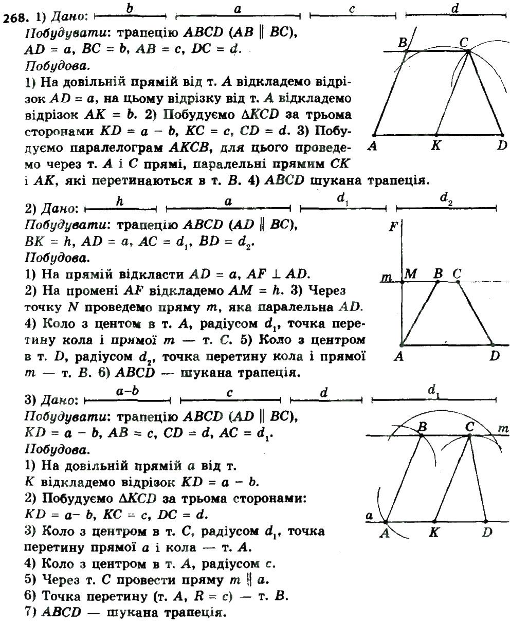Вправа 268 геометрія 8 клас Мерзляк Полонскький Якір 2016