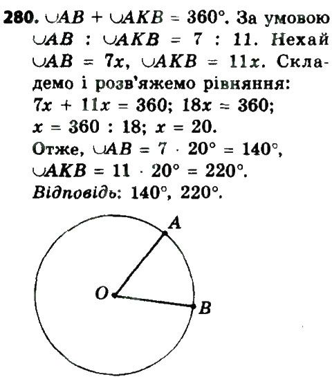 Вправа 280 геометрія 8 клас Мерзляк Полонскький Якір 2016