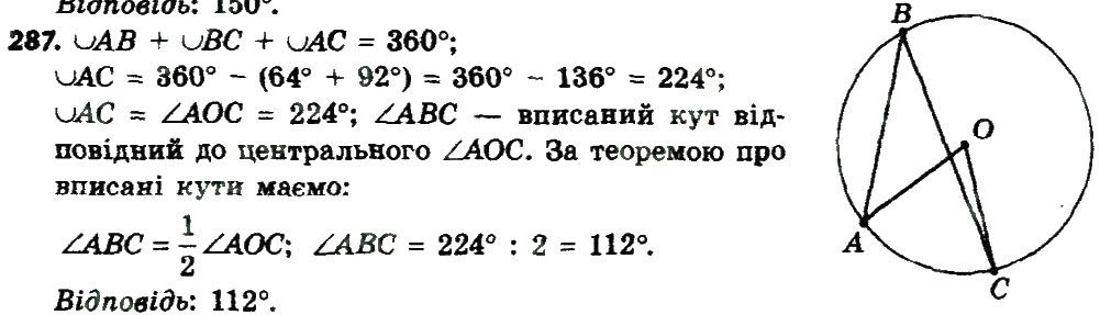 Вправа 287 геометрія 8 клас Мерзляк Полонскький Якір 2016