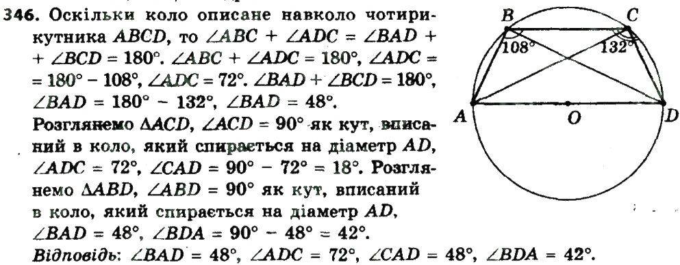 Вправа 346 геометрія 8 клас Мерзляк Полонскький Якір 2016