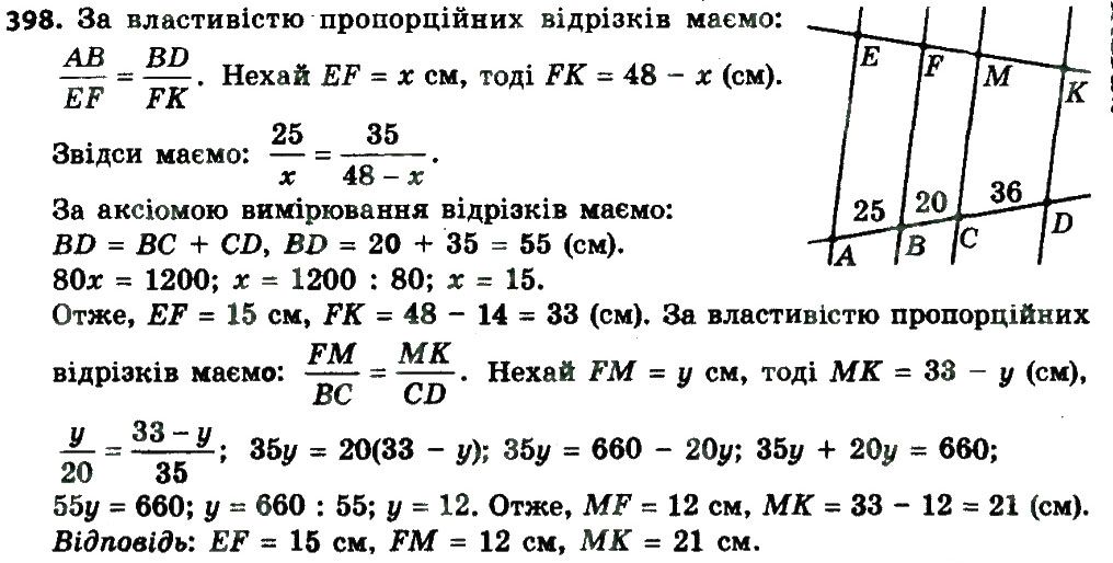 Вправа 398 геометрія 8 клас Мерзляк Полонскький Якір 2016
