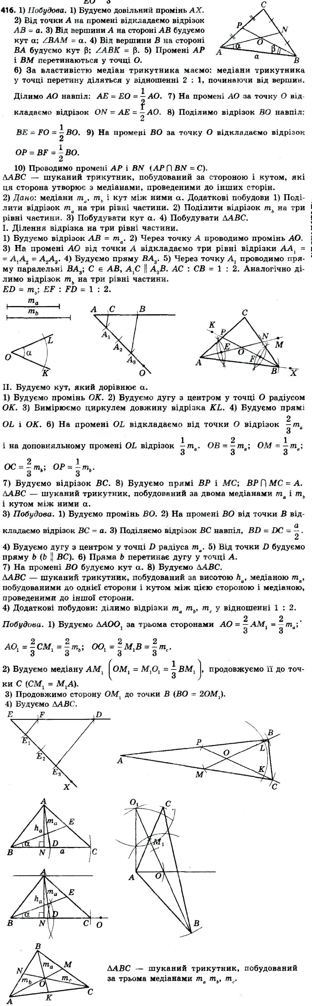 Вправа 416 геометрія 8 клас Мерзляк Полонскький Якір 2016