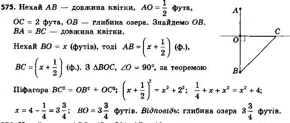 Вправа 575 геометрія 8 клас Мерзляк Полонскький Якір 2016