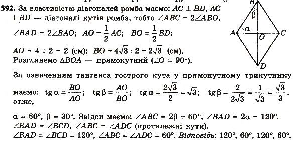 Вправа 591 геометрія 8 клас Мерзляк Полонскький Якір 2016