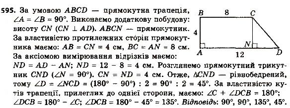 Вправа 594 геометрія 8 клас Мерзляк Полонскький Якір 2016