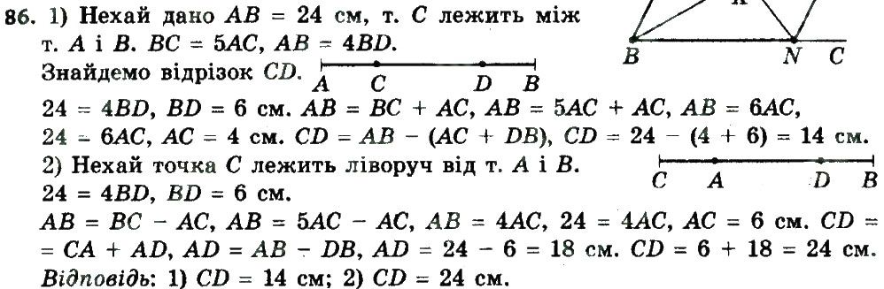 Вправа 86 геометрія 8 клас Мерзляк Полонскький Якір 2016