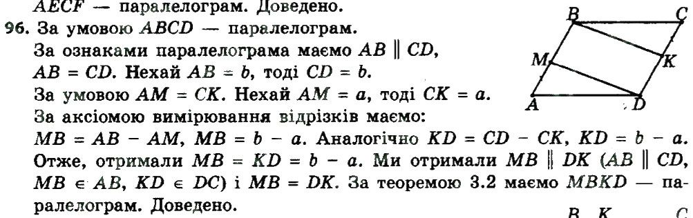 Вправа 96 геометрія 8 клас Мерзляк Полонскький Якір 2016