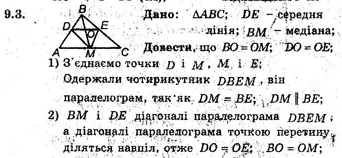 Вправа 9.3 геометрія 8 клас Мерзляк Полонскький Якір (поглиблений режим) 2016