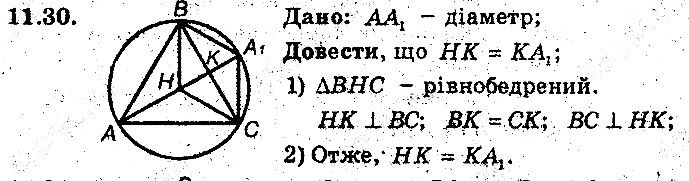 Вправа 11.30 геометрія 8 клас Мерзляк Полонскький Якір (поглиблений режим) 2016