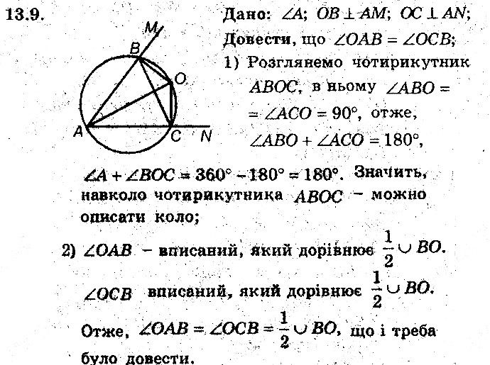 Вправа 13.9 геометрія 8 клас Мерзляк Полонскький Якір (поглиблений режим) 2016