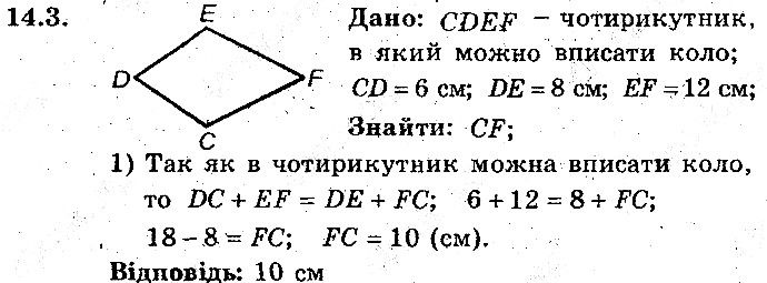 Вправа 14.3 геометрія 8 клас Мерзляк Полонскький Якір (поглиблений режим) 2016