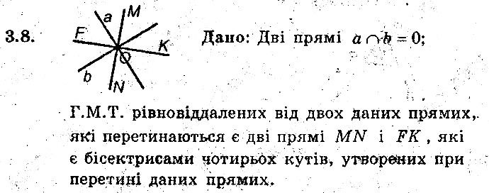 Вправа 3.8 геометрія 8 клас Мерзляк Полонскький Якір (поглиблений режим) 2016